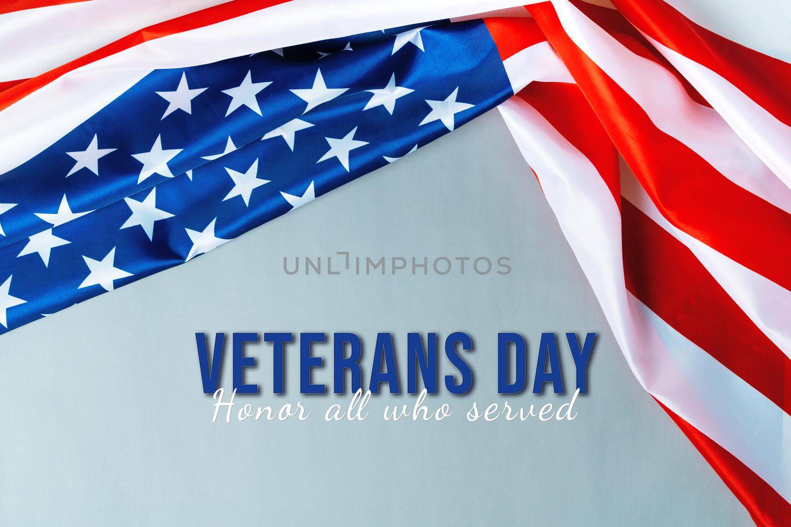 Veterans day. Honoring all who served. American flag. by psodaz
