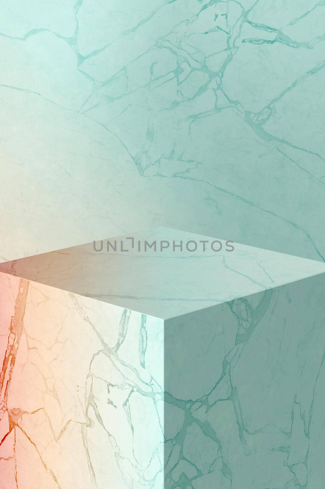 3d illustration. Isolation view  , Pastel marble texture luxurious background. by Hepjam