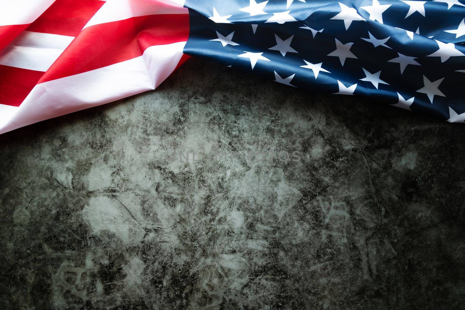 Martin Luther King Day Anniversary - American flag on abstract background by psodaz