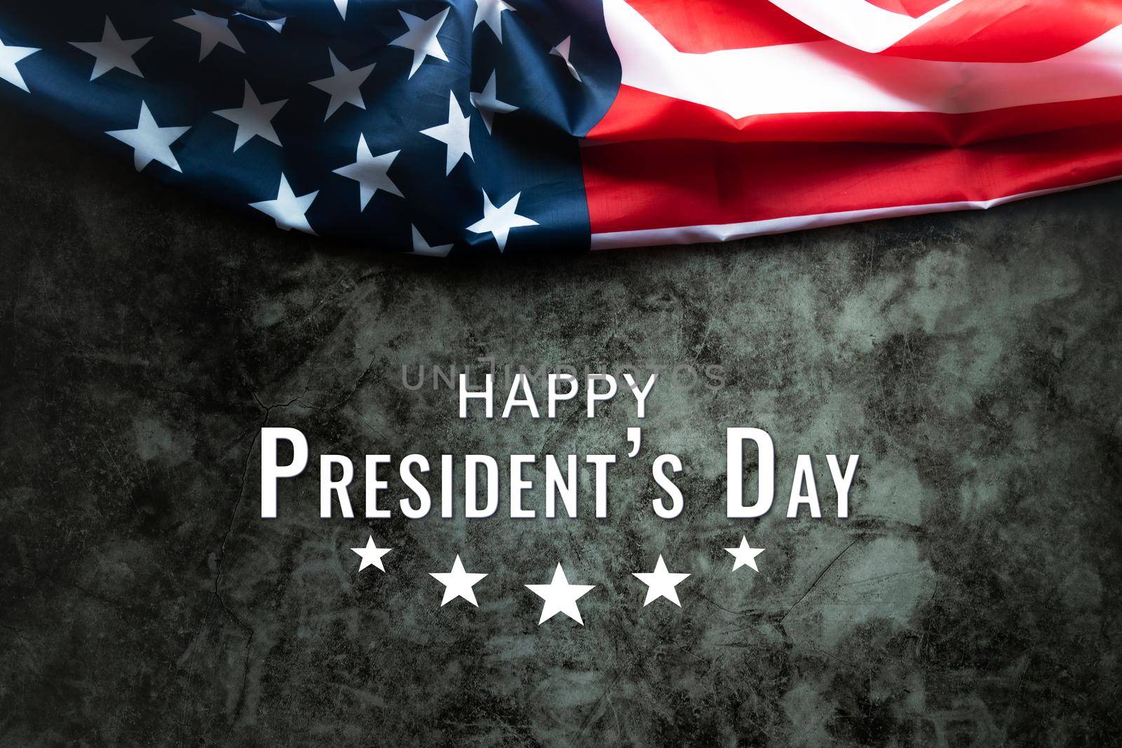 Presidents' Day Typography abstract Background with American Flag by psodaz
