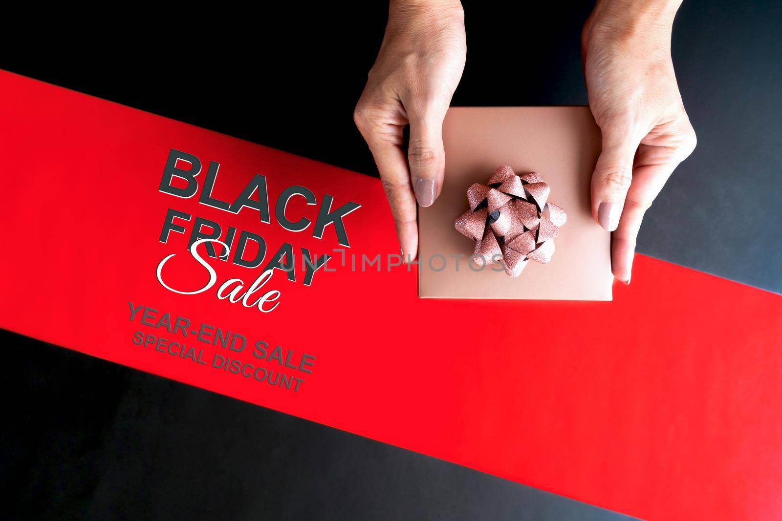 Black Friday sale, luxury gift box for online shopping by psodaz