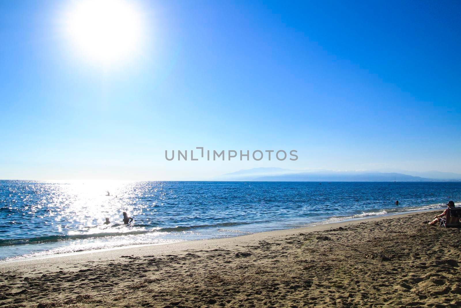 Morning on the Salinas beach in Cabo de Gata, Almeria, Spain