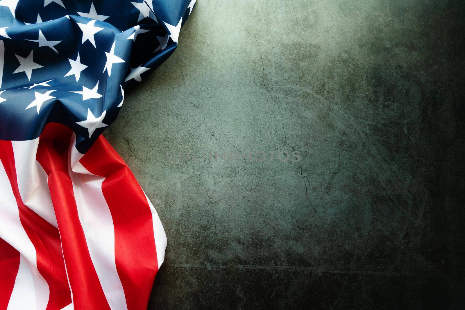 Martin Luther King Day Anniversary - American flag on abstract background by psodaz