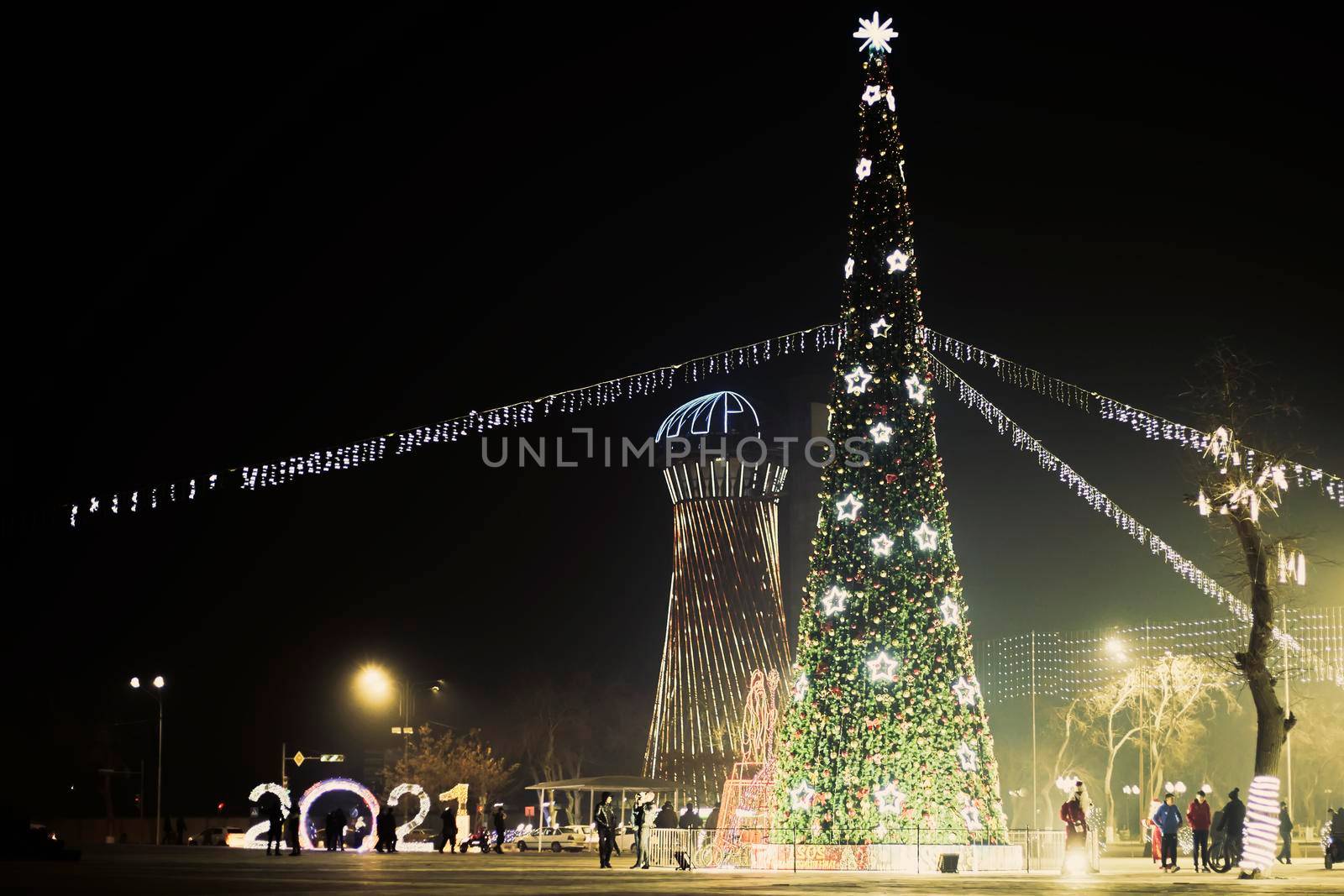 Celebrating Christmas in a small city by golibtolibov