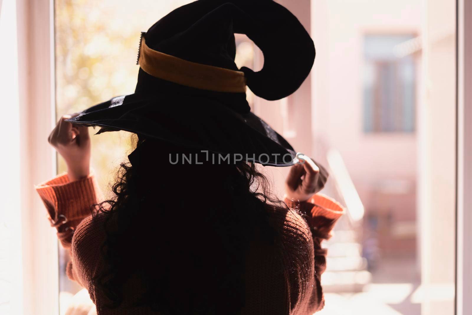 Halloween lady with witch cup by golibtolibov