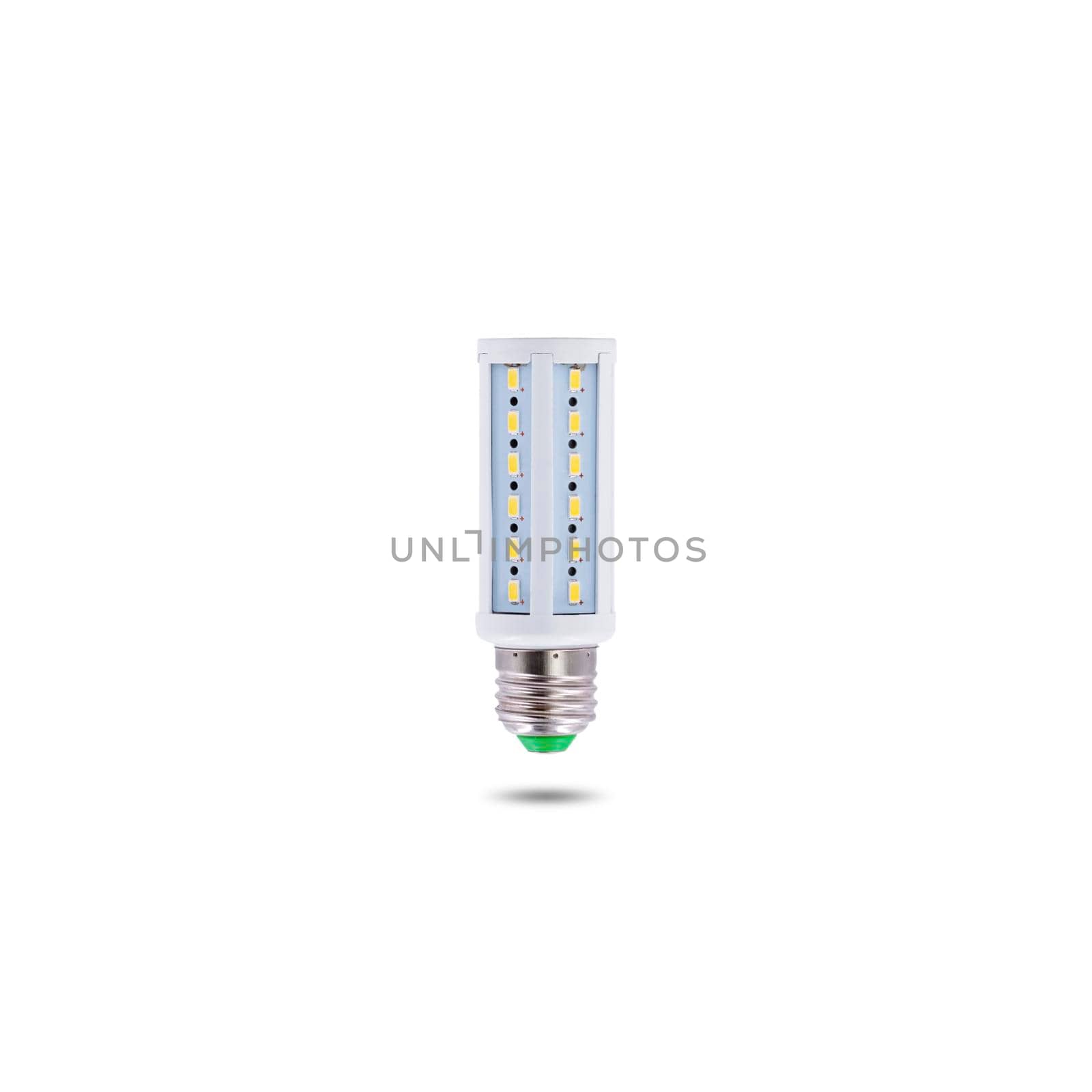 LED energy-saving lamp, screw cap E27 230v isolated on white background. by wattanaphob