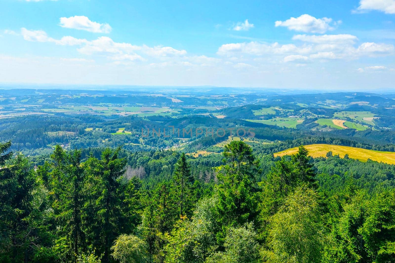 Beautiful picturesque view from the mountain on a sunny day. by kip02kas