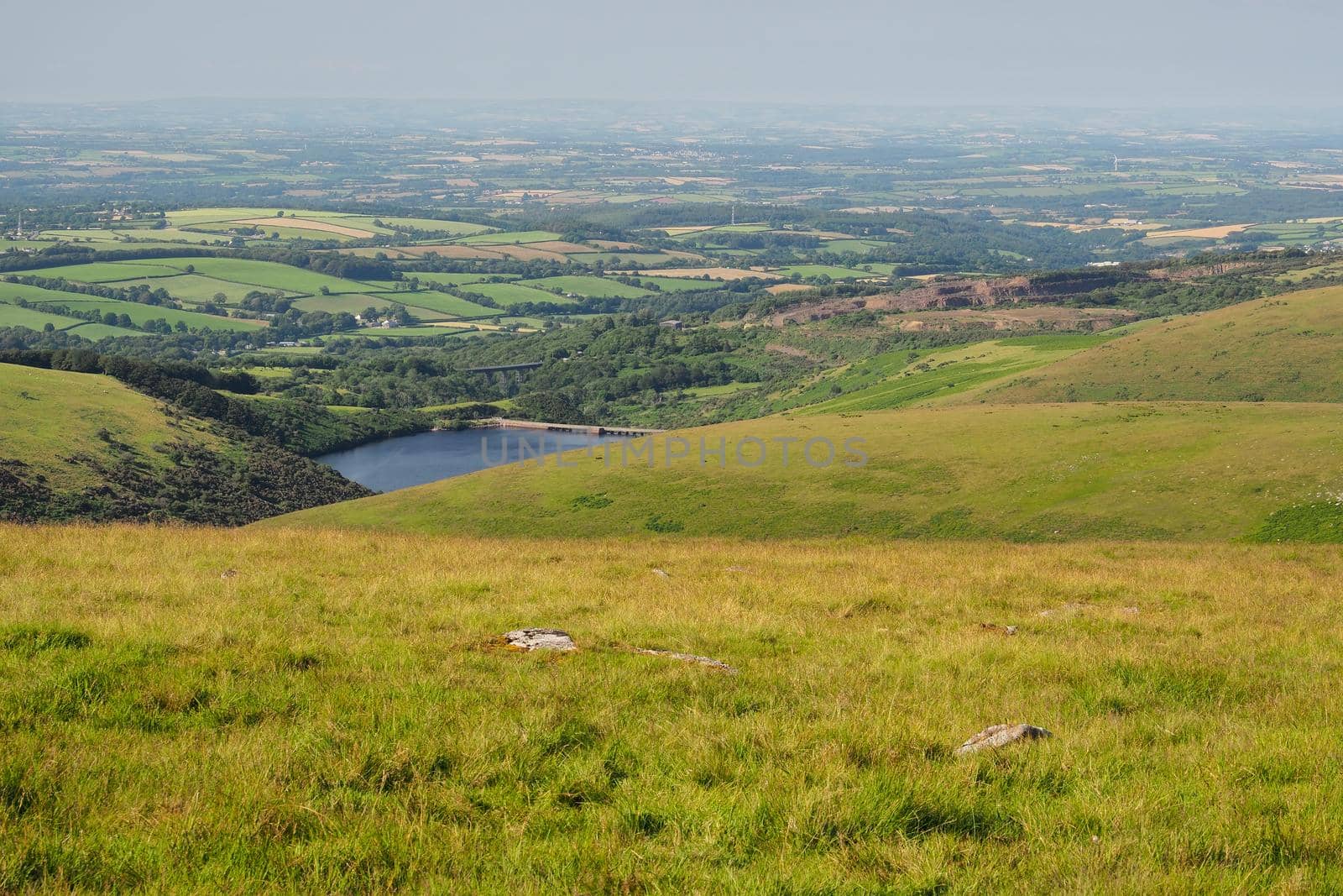 View over Meldon Reservoir, Dam, Viaduct, Dartmoor National Park, Devon by PhilHarland