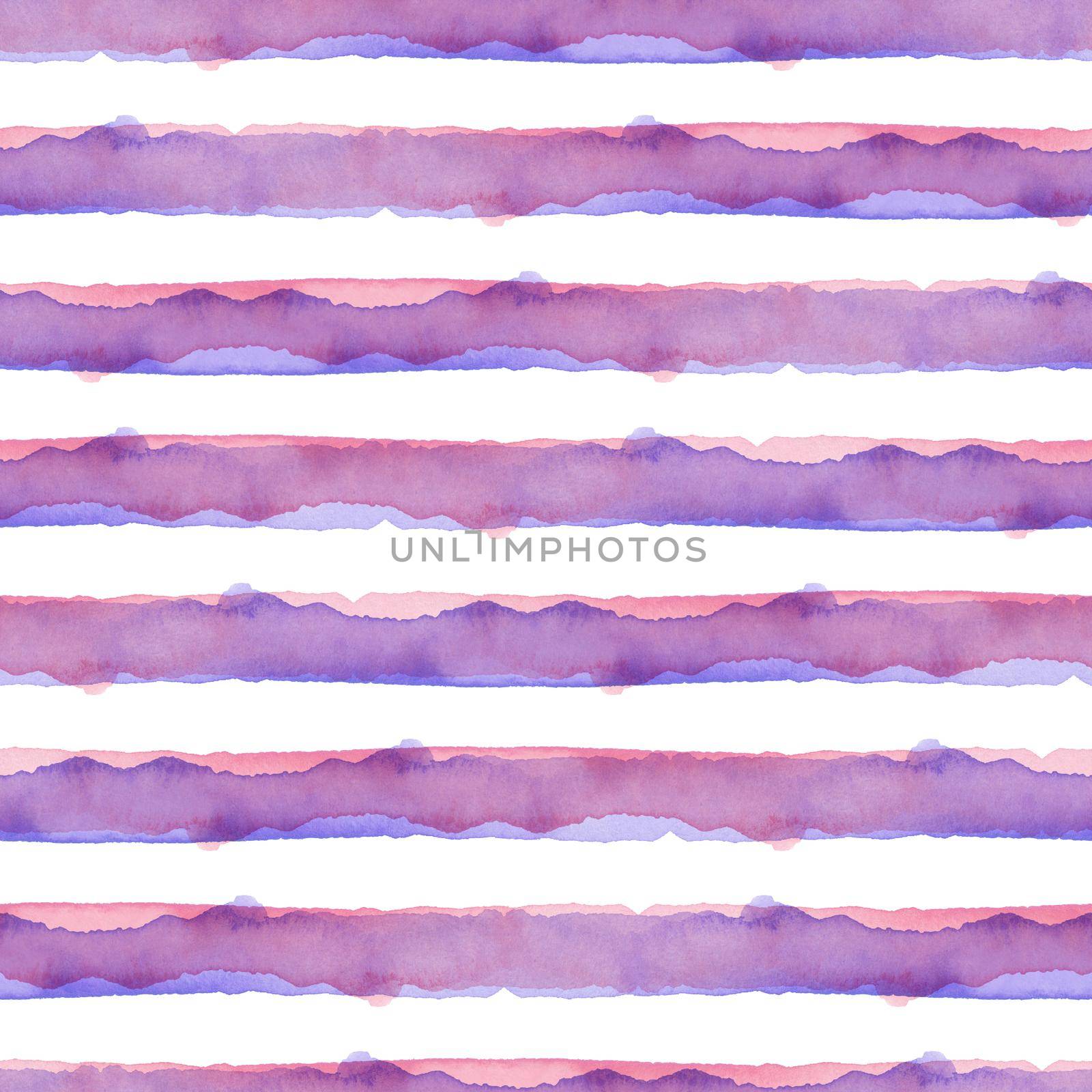 Abstract Pink Blue Stripes Watercolor Background.Line Seamless Pattern for Fabric Textile and Paper. Simple Hand Painted Stripe.