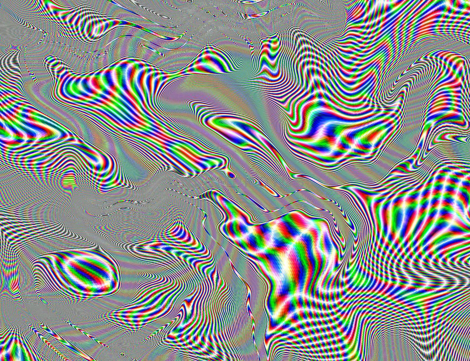 Trippy Psychedelic Rainbow Background Glitch LSD Colorful Wallpaper. 60s Abstract Hypnotic Illusion. Hippie Retro Texture. hallucinations.