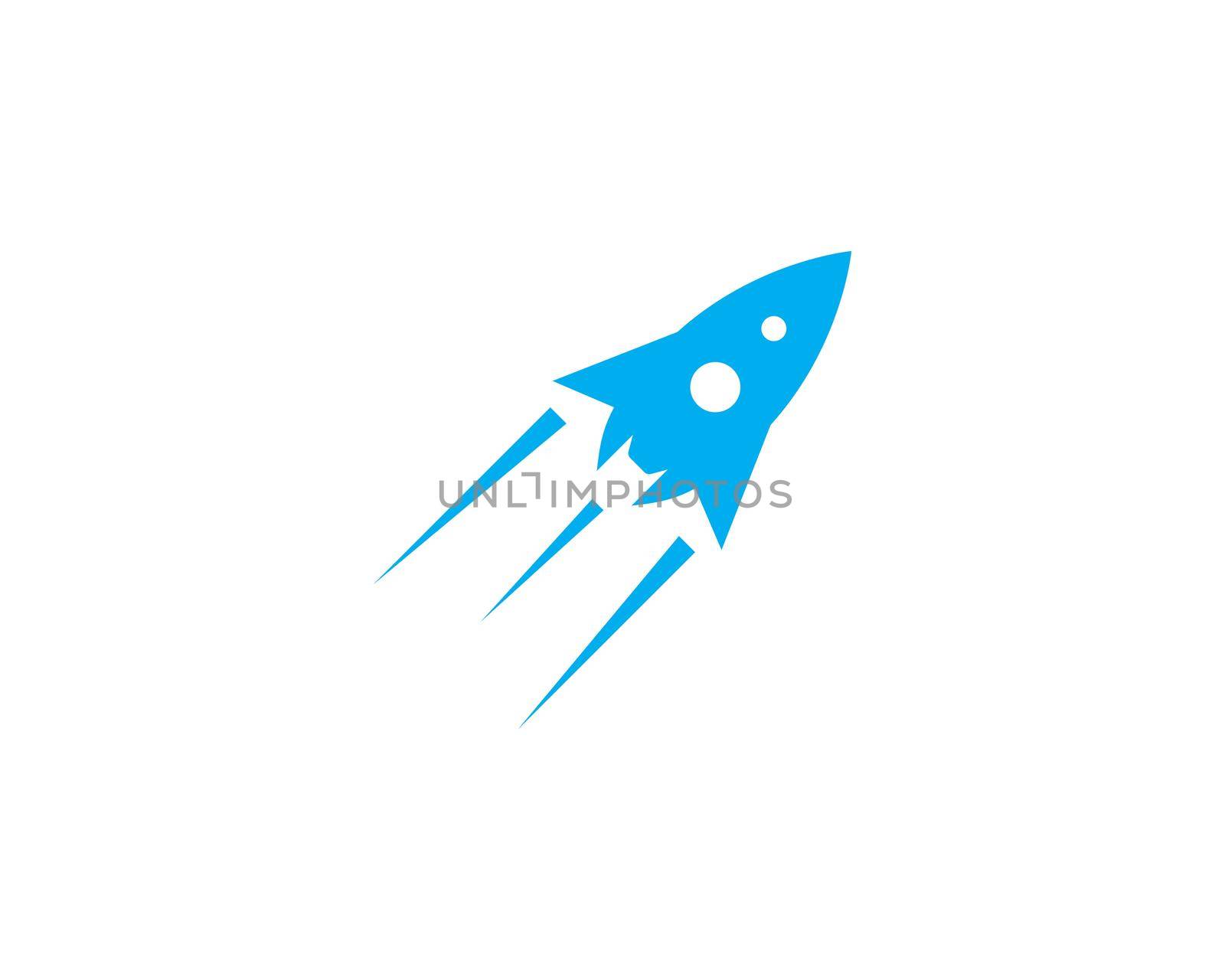 Rocket ilustration logo vector icon template