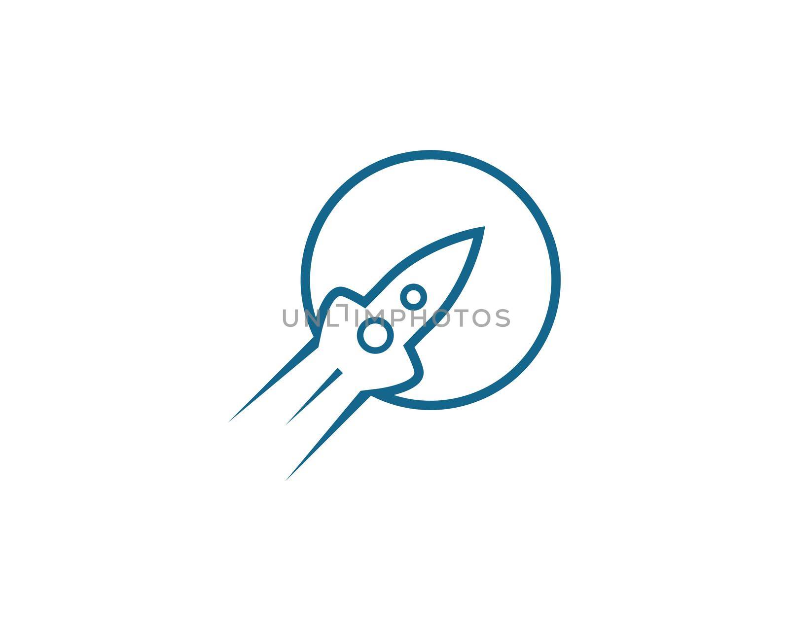 Rocket ilustration logo vector by awk