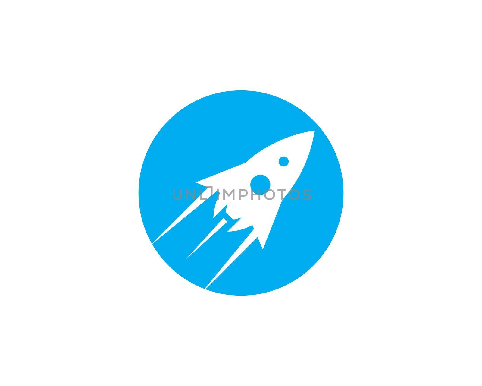 Rocket ilustration logo vector icon template