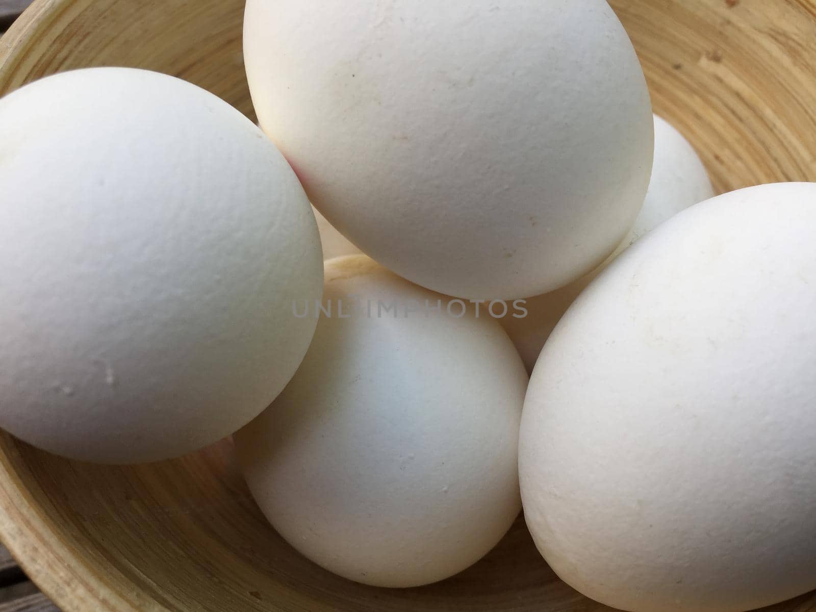 Chicken Eggs in a Bowl by Weltblick