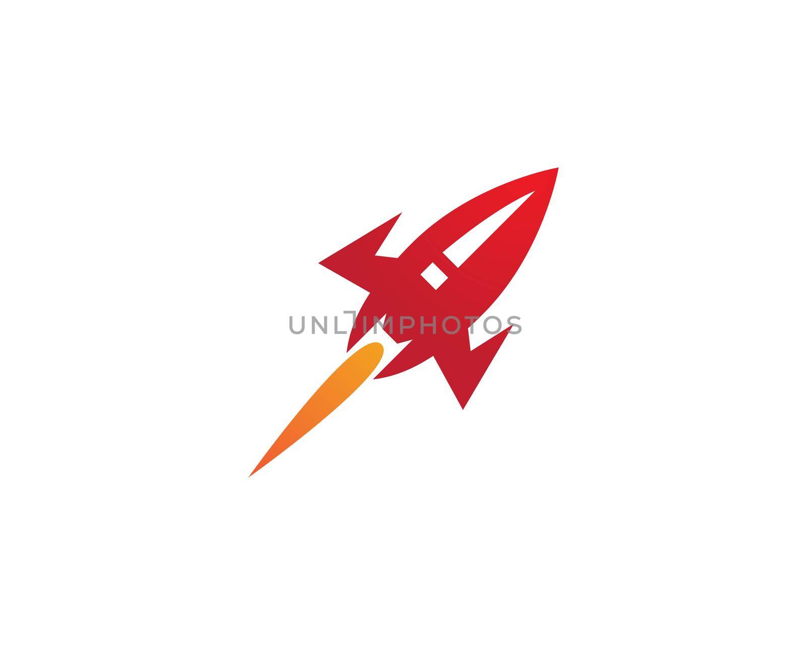 Rocket ilustration logo vector icon template