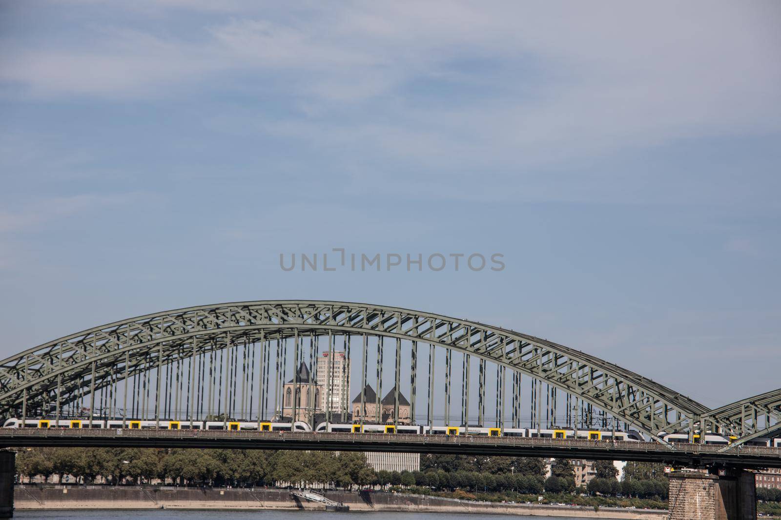 Arch bridge in Cologne over the Rhine