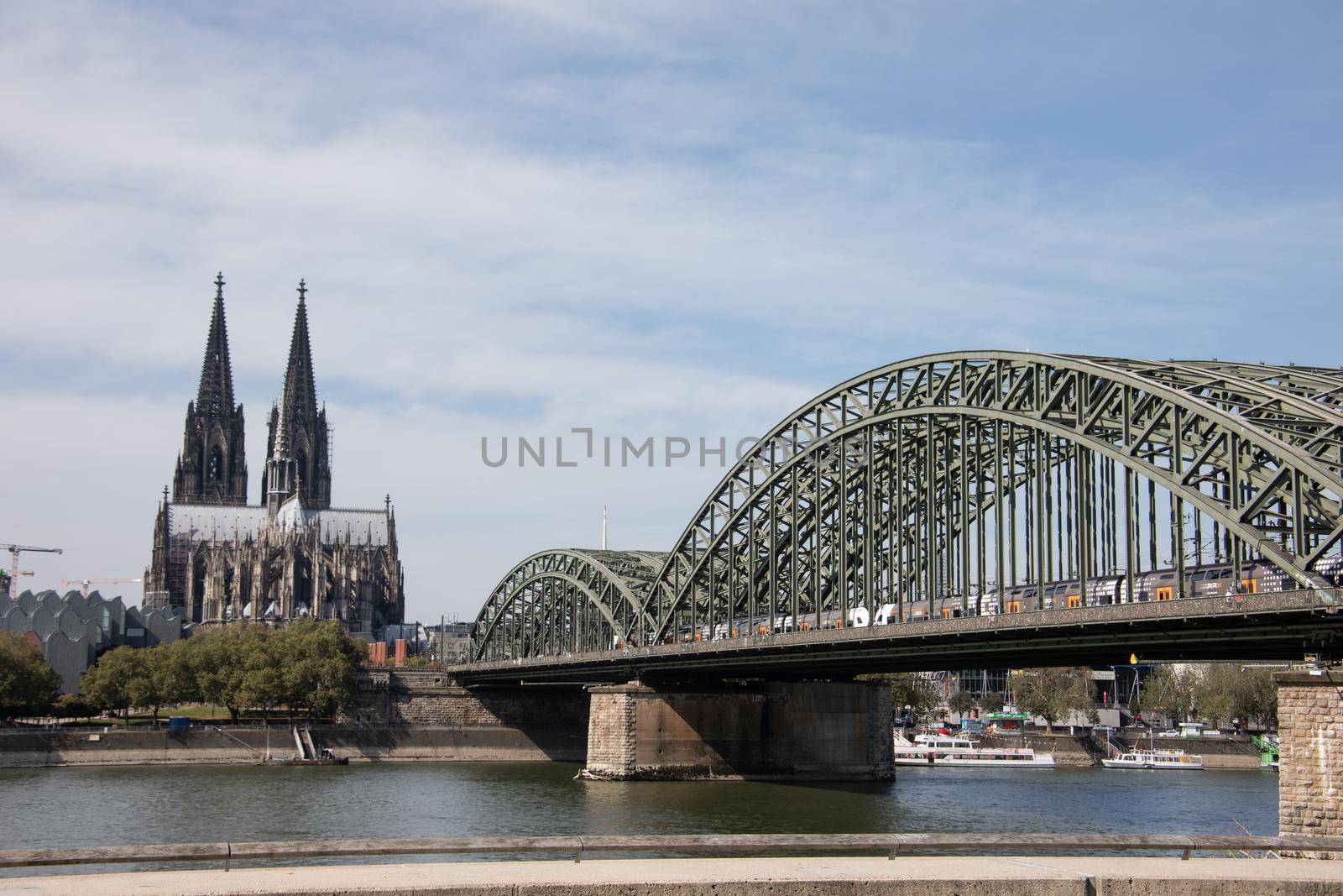 Arch bridge in Cologne over the Rhine