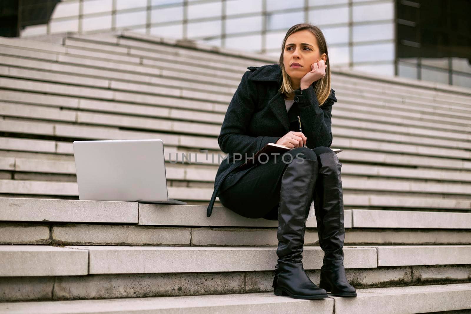Sad and tired businesswoman by Bazdar