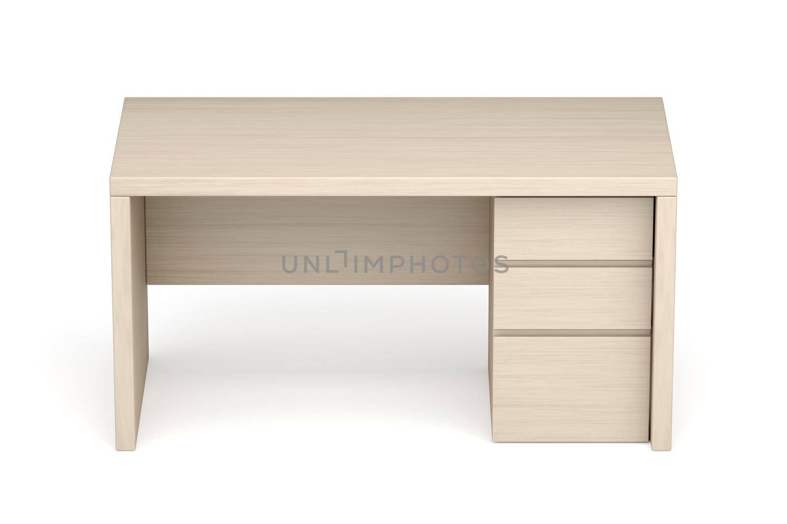 Front view of wooden desk by magraphics