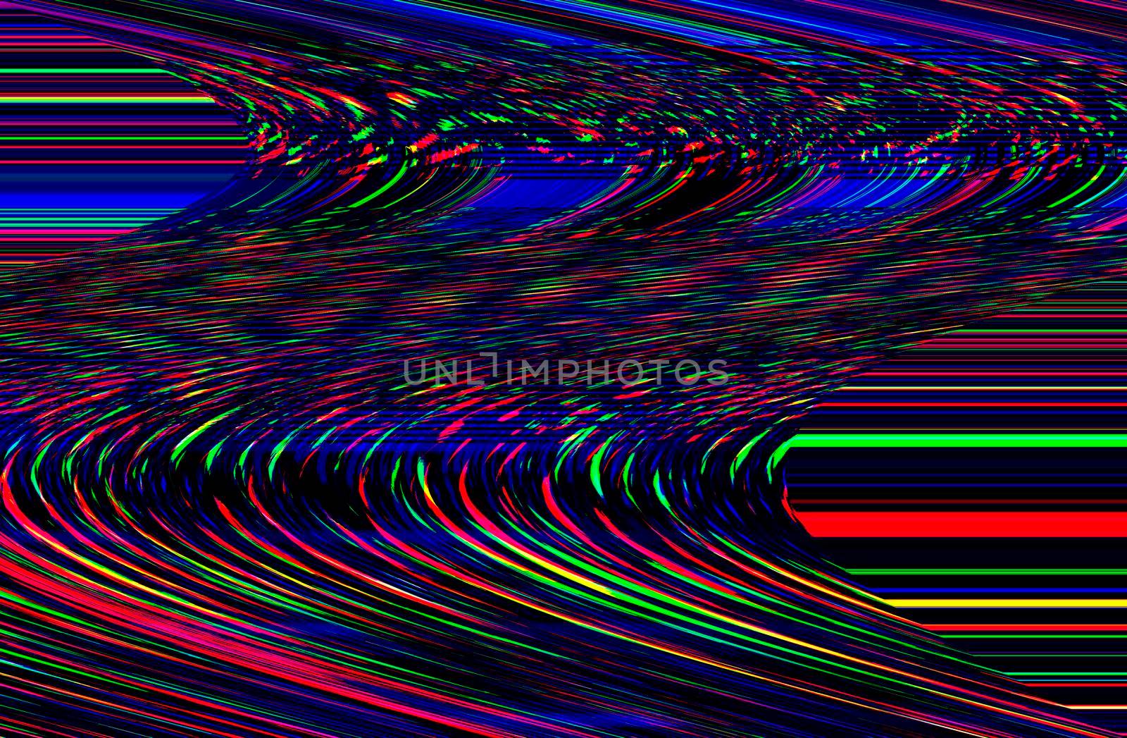 Glitch universe background. Old TV screen error. Digital pixel noise abstract design. Photo glitch. Television signal fail. Technical problem grunge wallpaper. Colorful noise.