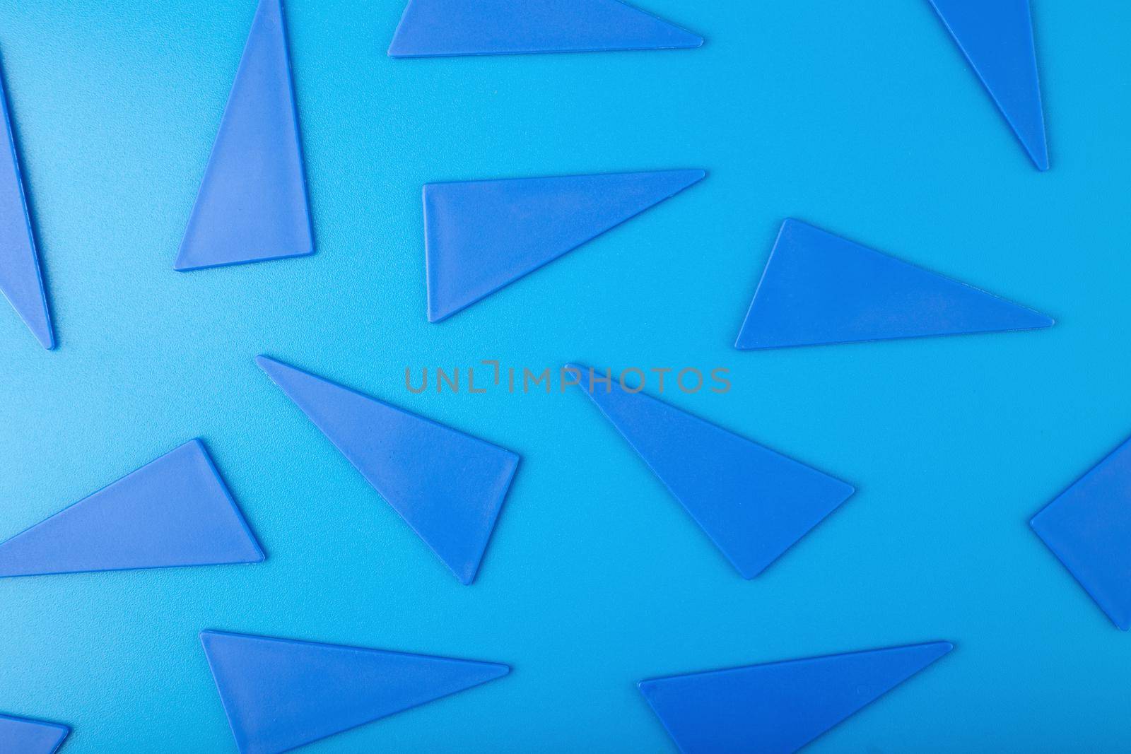 Modern abstract background with blue triangles by Senorina_Irina