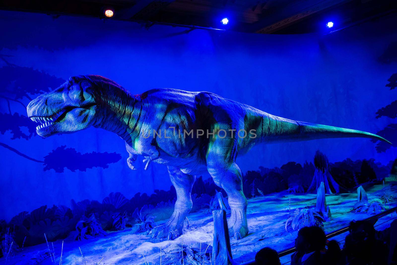 London, UK - January 27, 2017: The Tyrannosaurus Rex stands proud at the London Natural History Museum.