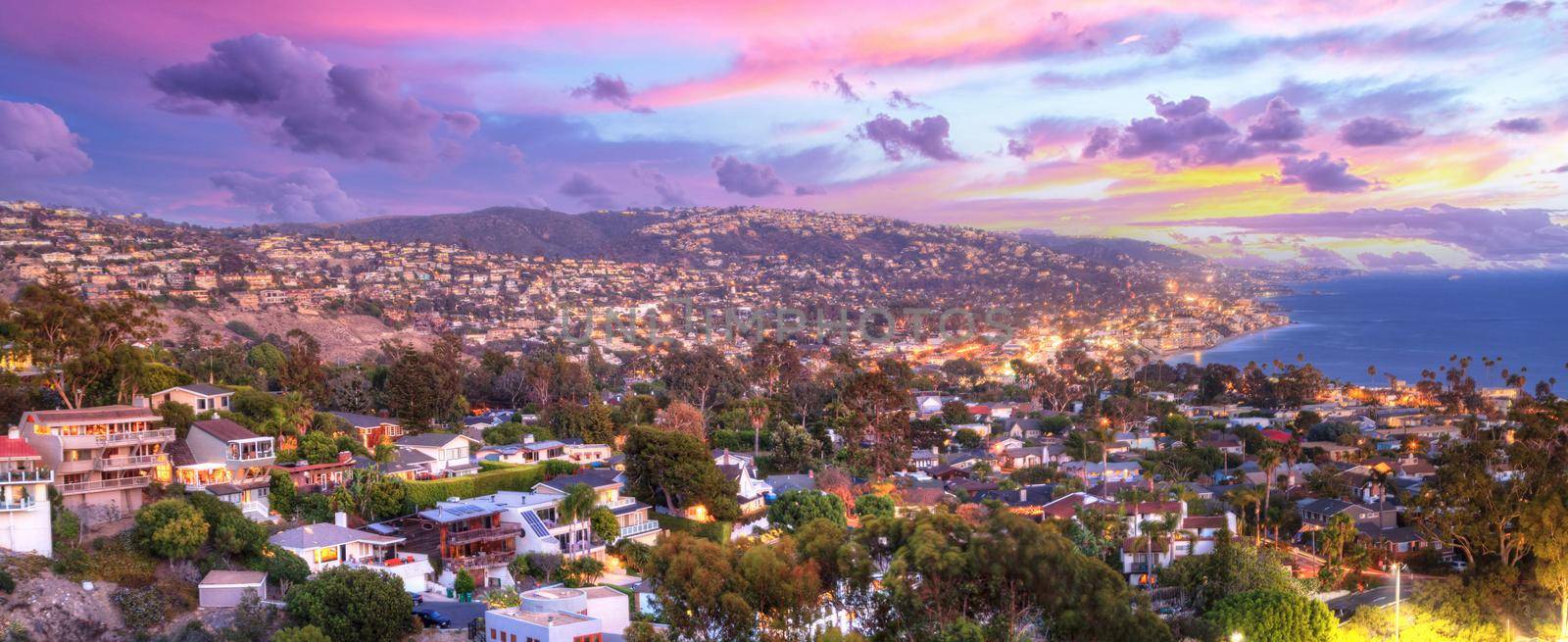 Sunset view over Laguna Beach by steffstarr