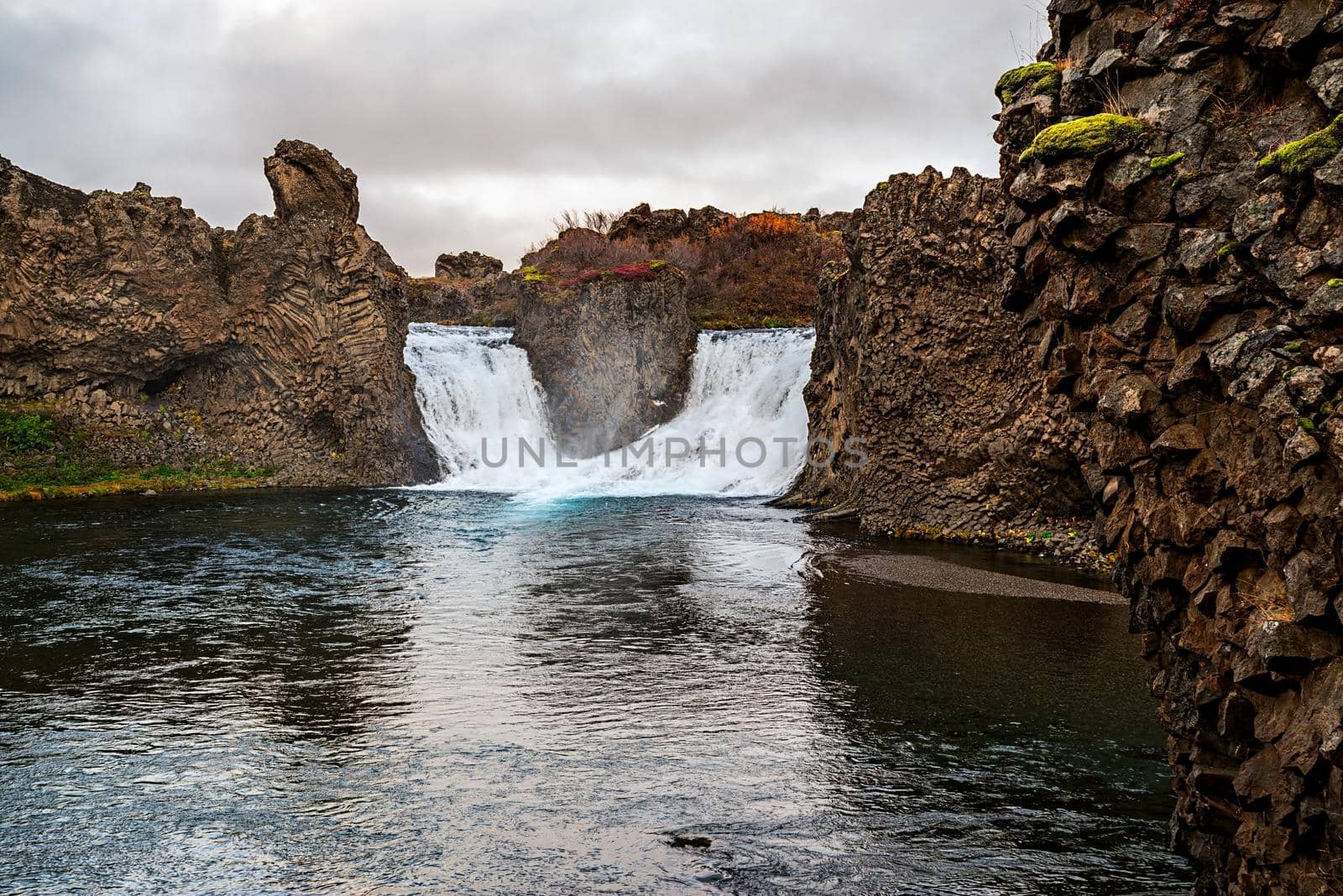 Hjalparfoss waterfall in South Iceland by LuigiMorbidelli