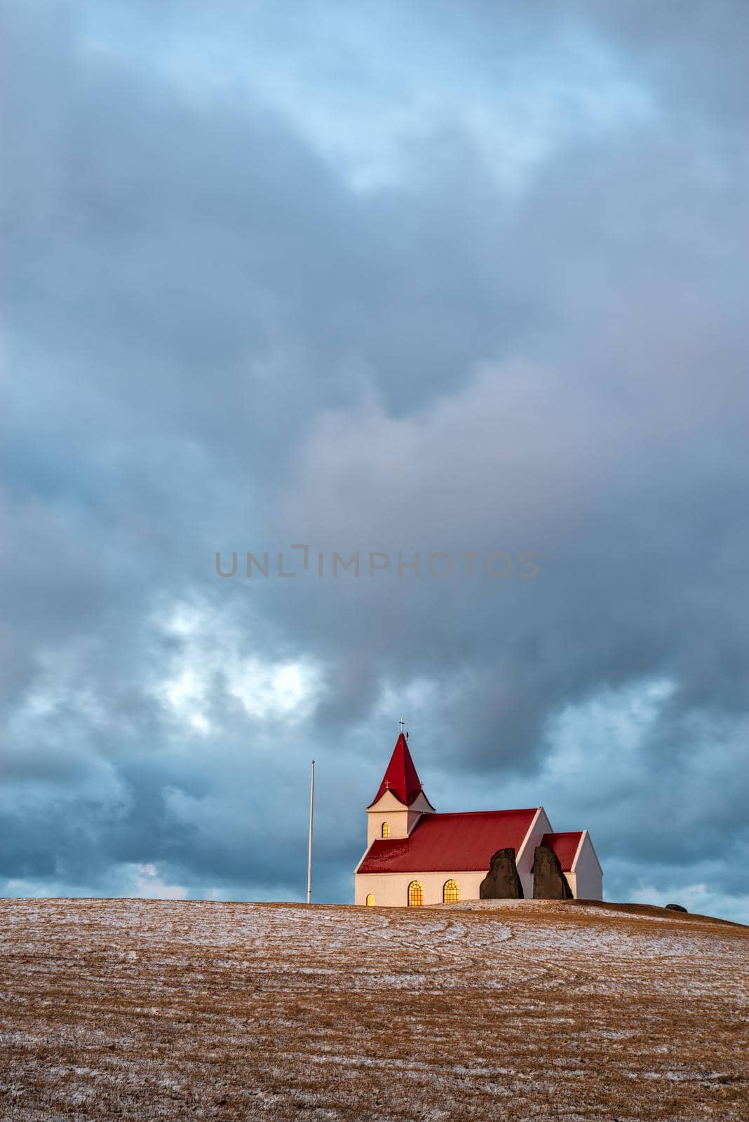 Ingjaldsholskirkja in Snaefellsnes peninsula, Iceland by LuigiMorbidelli