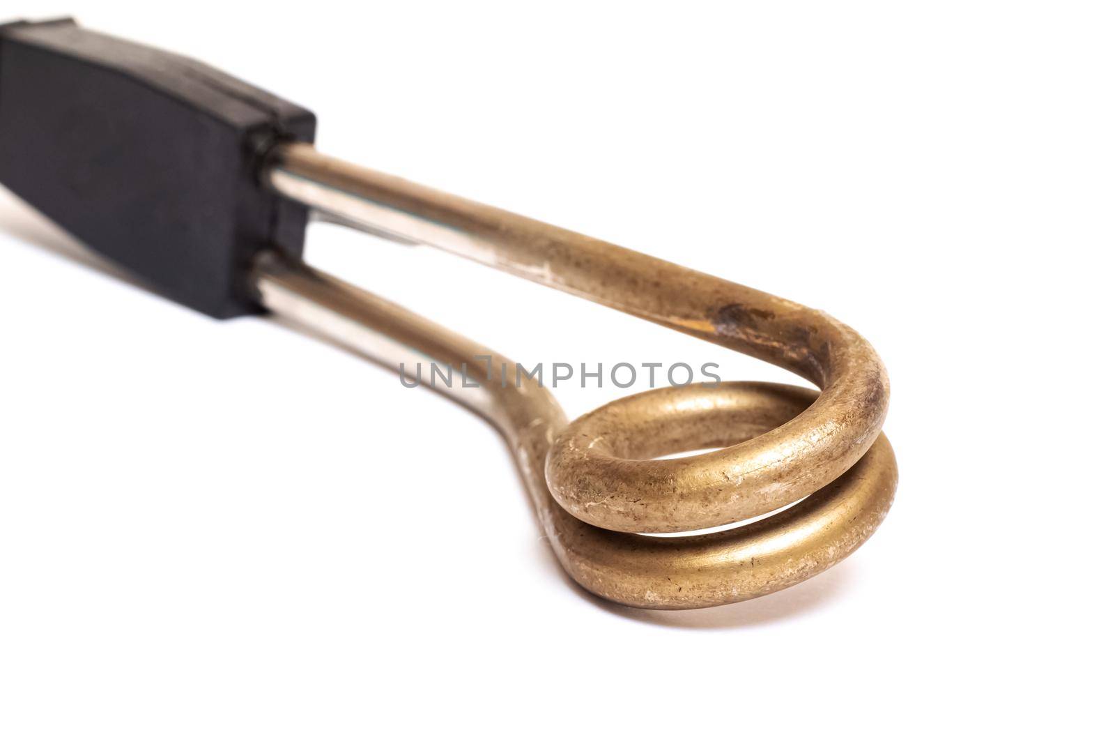 Water heater for tea spiral isolated on a white background