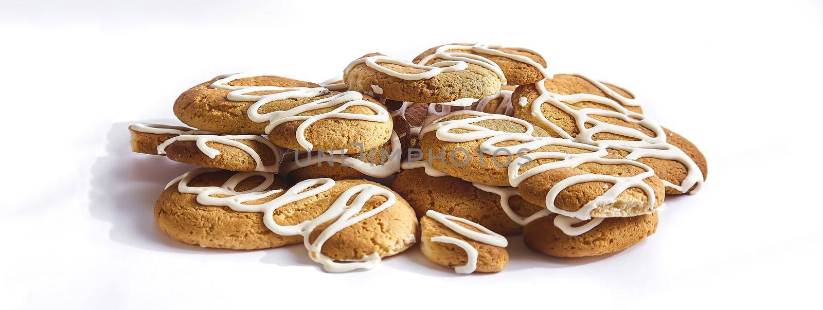 Cookies white background, banner image with copy space