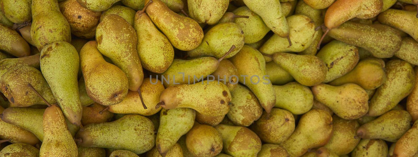 Pear texture detail, banner image with copy space