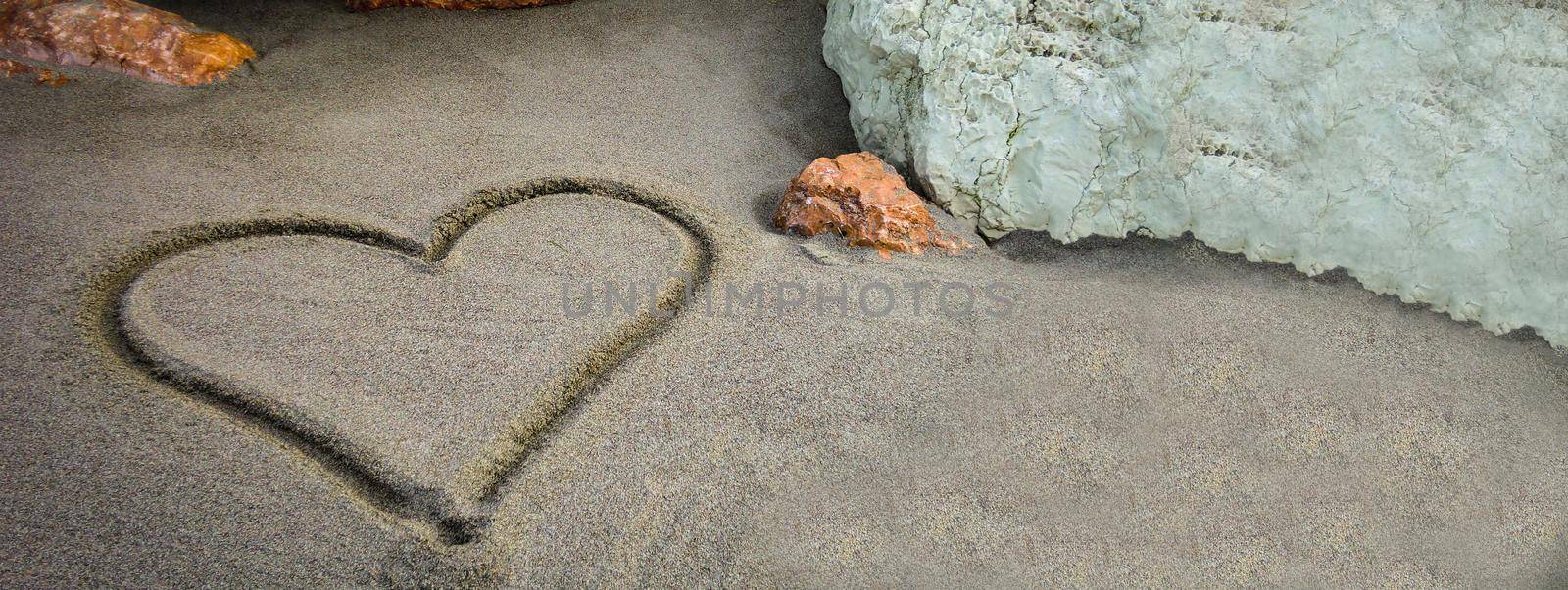 Heart sand banner by pippocarlot