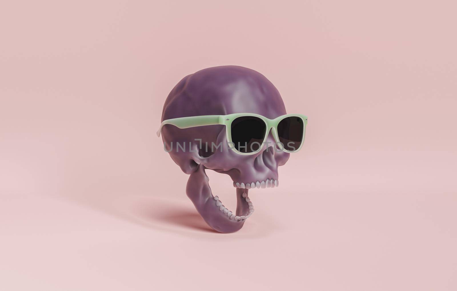 skull with sunglasses by asolano