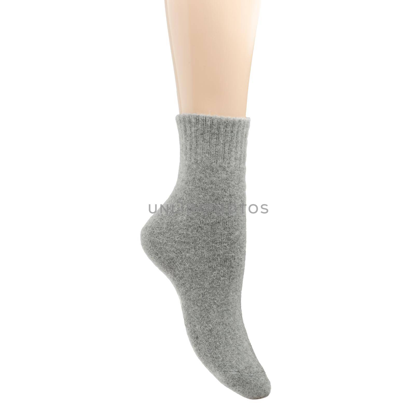 Socks on mannequin isolated on white