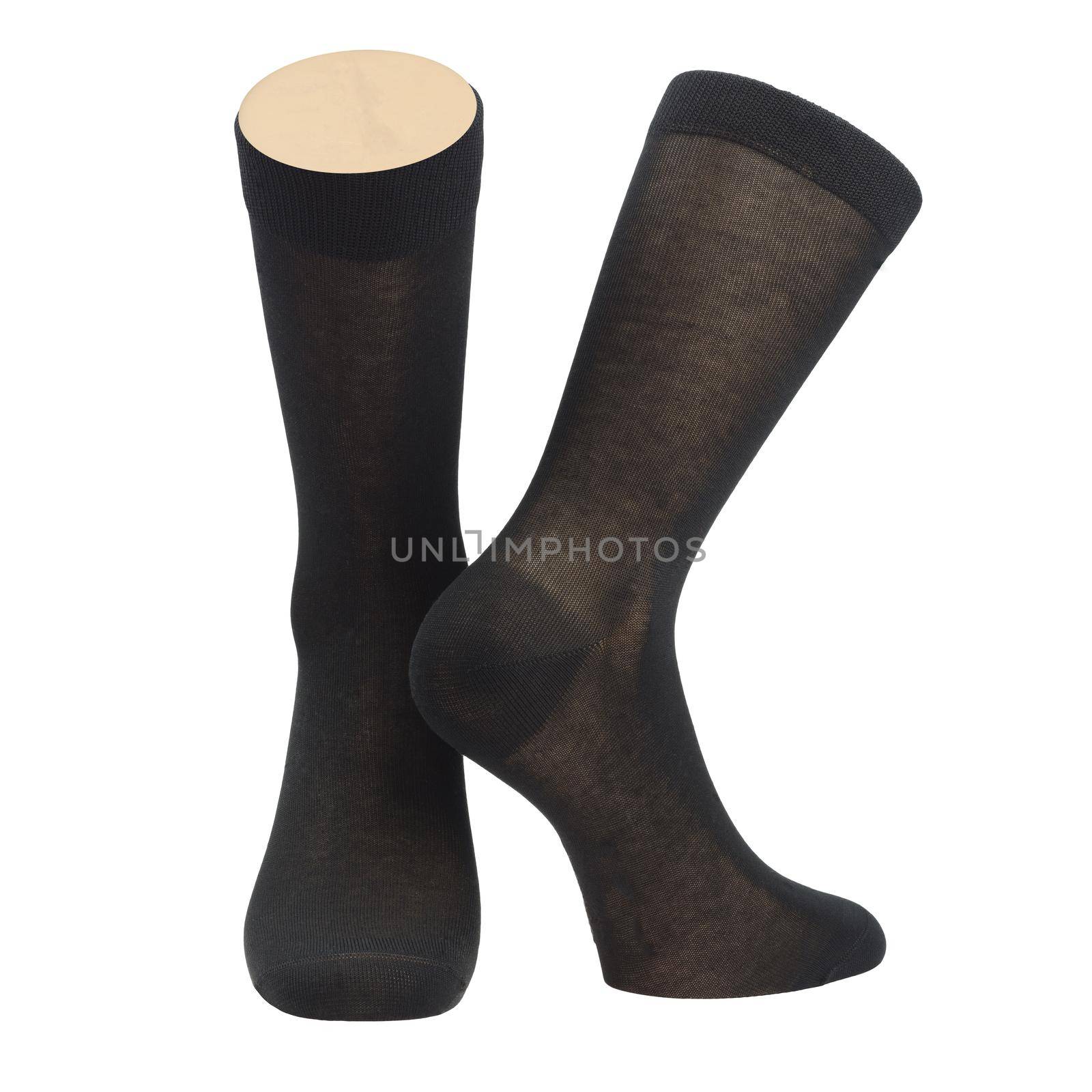 Socks on mannequin legs isolated on white