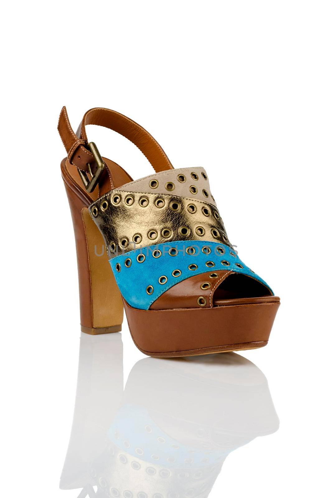 Modern fashionable women shoe shot in studio