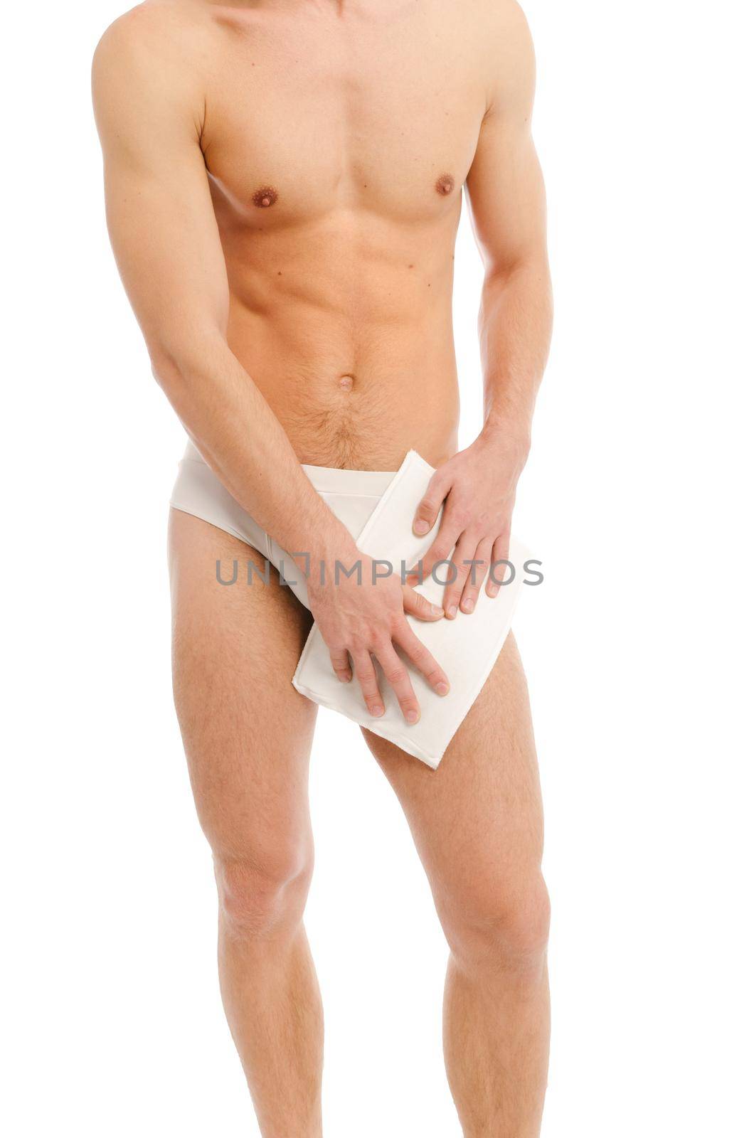 Man doing self massage