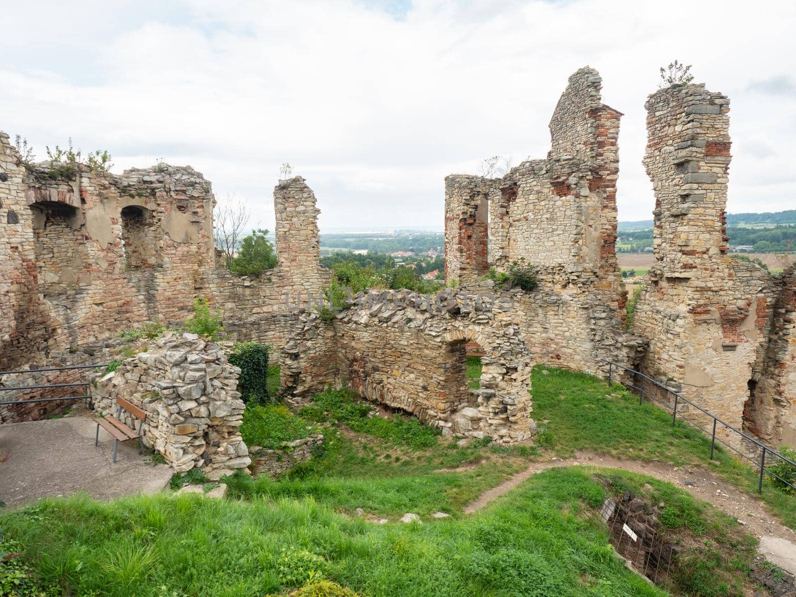 Panoramic view over Kosumberk catle ruin.  Originally a Kalisz castle, later a Catholic one, abandoned in the eighteenth century.