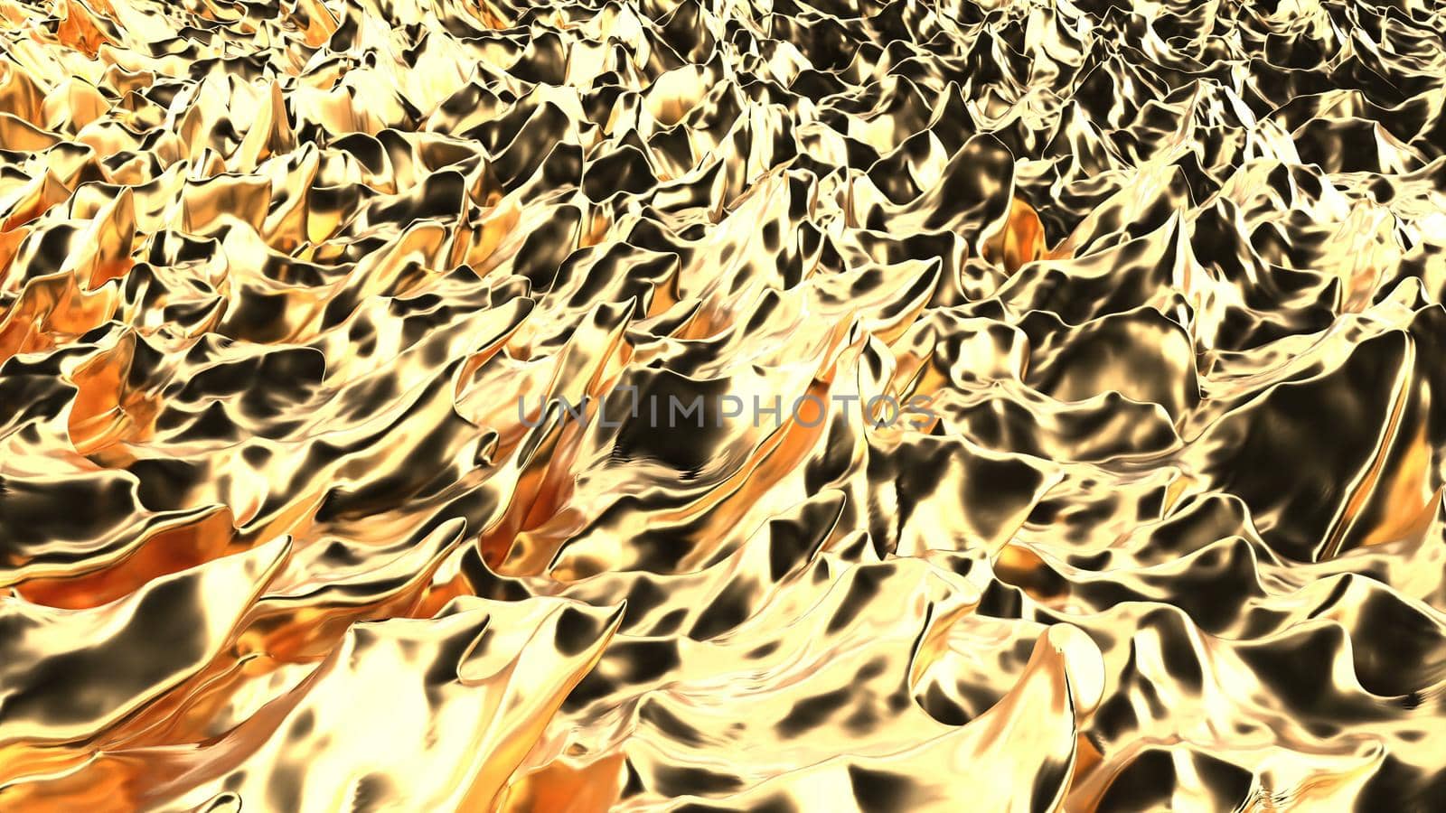 Soft gold wave Creative abstract background Fluid art 3d render