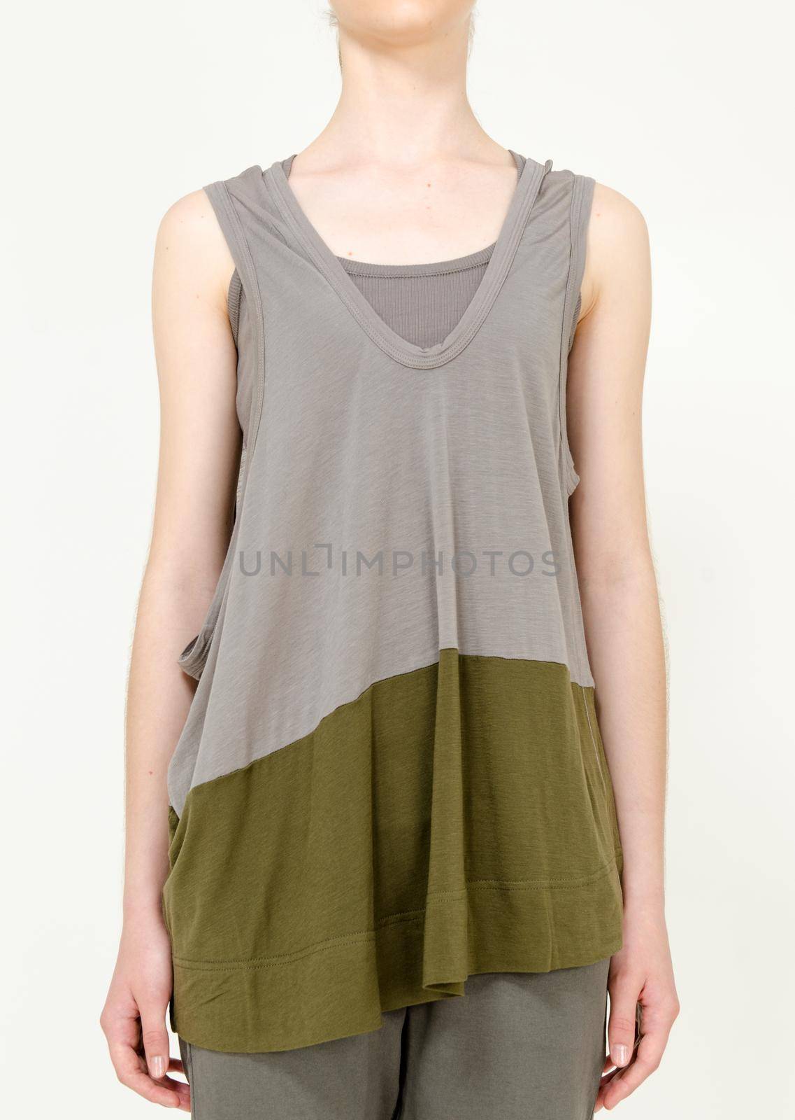 Fashion clothes display - studio shoot on plain background