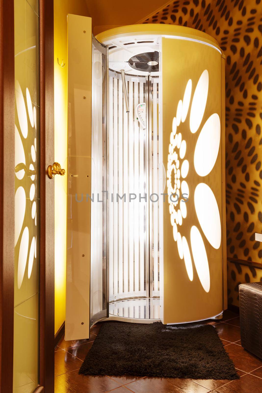 Tanning booth - vertical solarium at spa salon