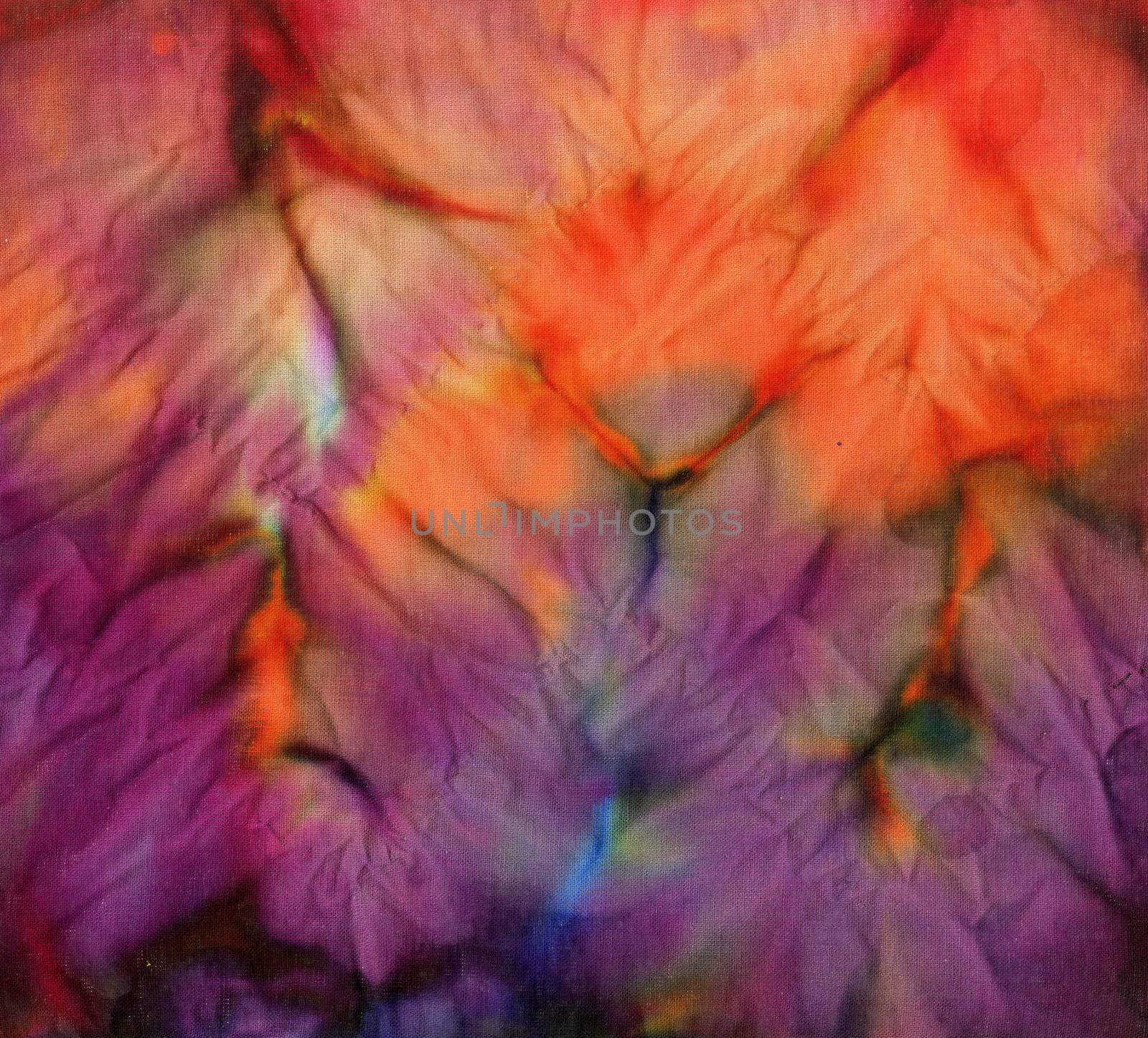 Dye batik fabric for background and texture by NataOmsk