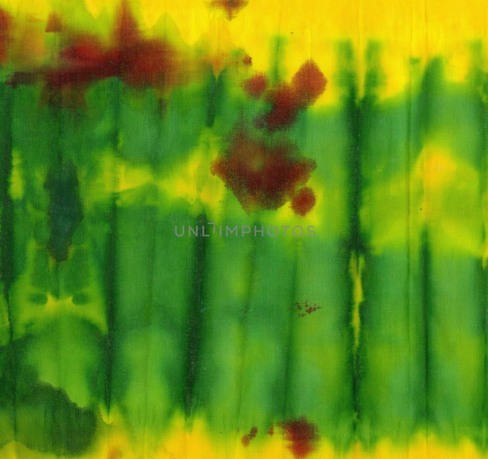 Tie dye pattern abstract background. Green and yellow
