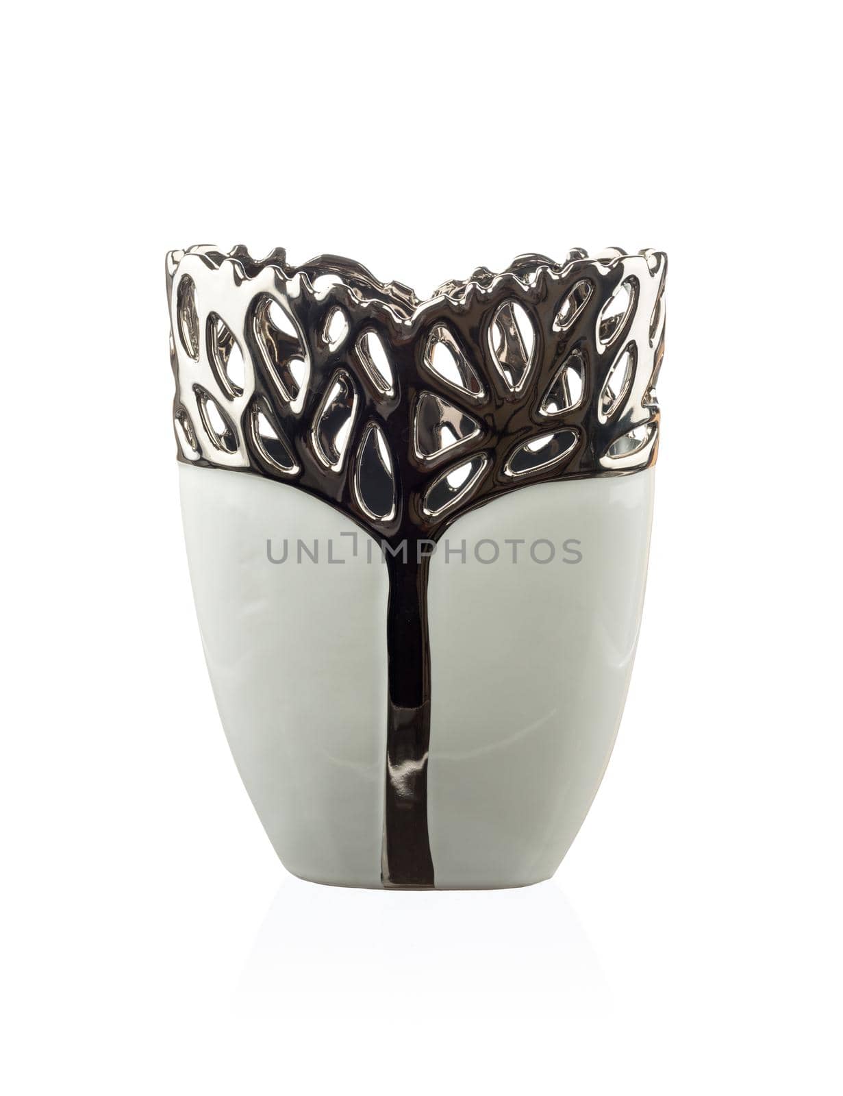 Modern chineese vase isolated on white