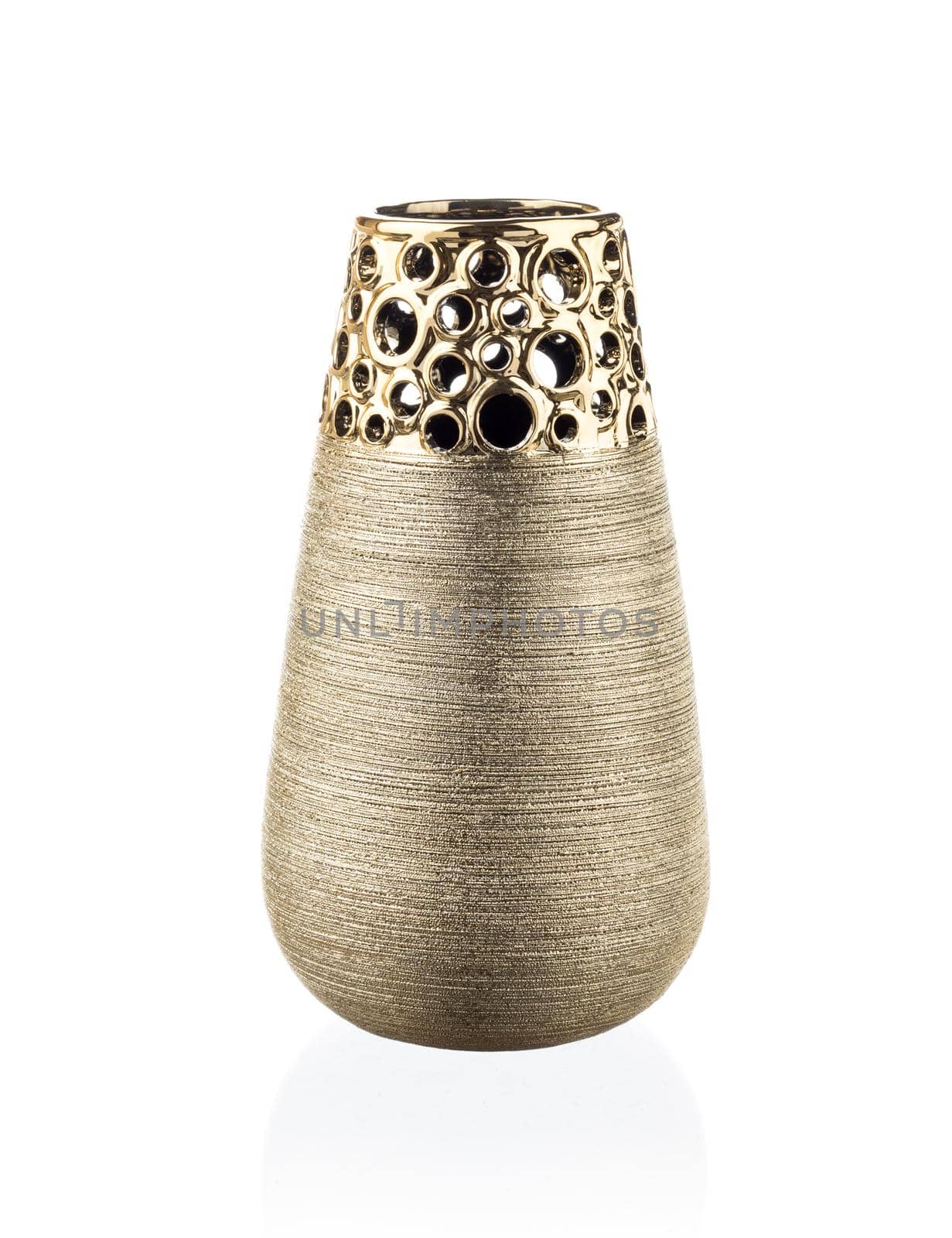 Modern chineese vase isolated on white