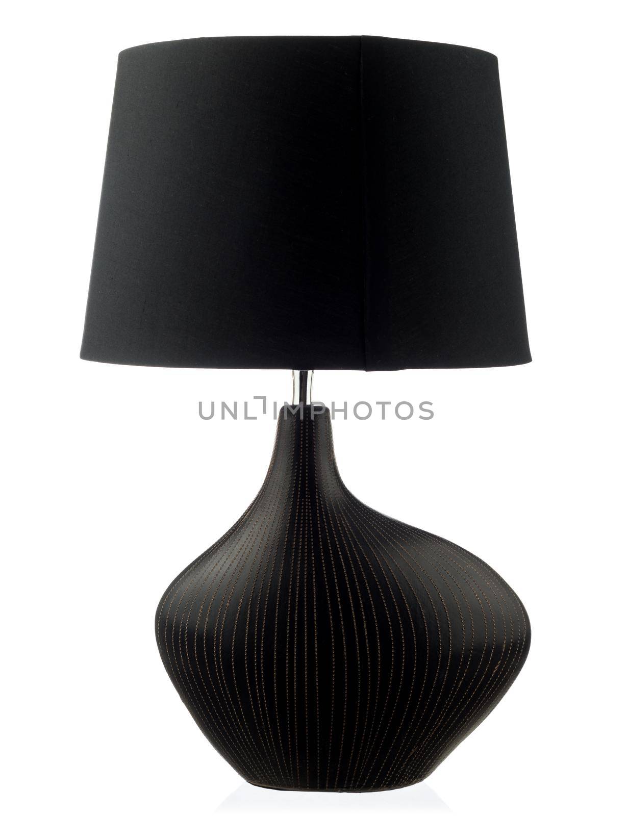 Modern table lamp isolated on white