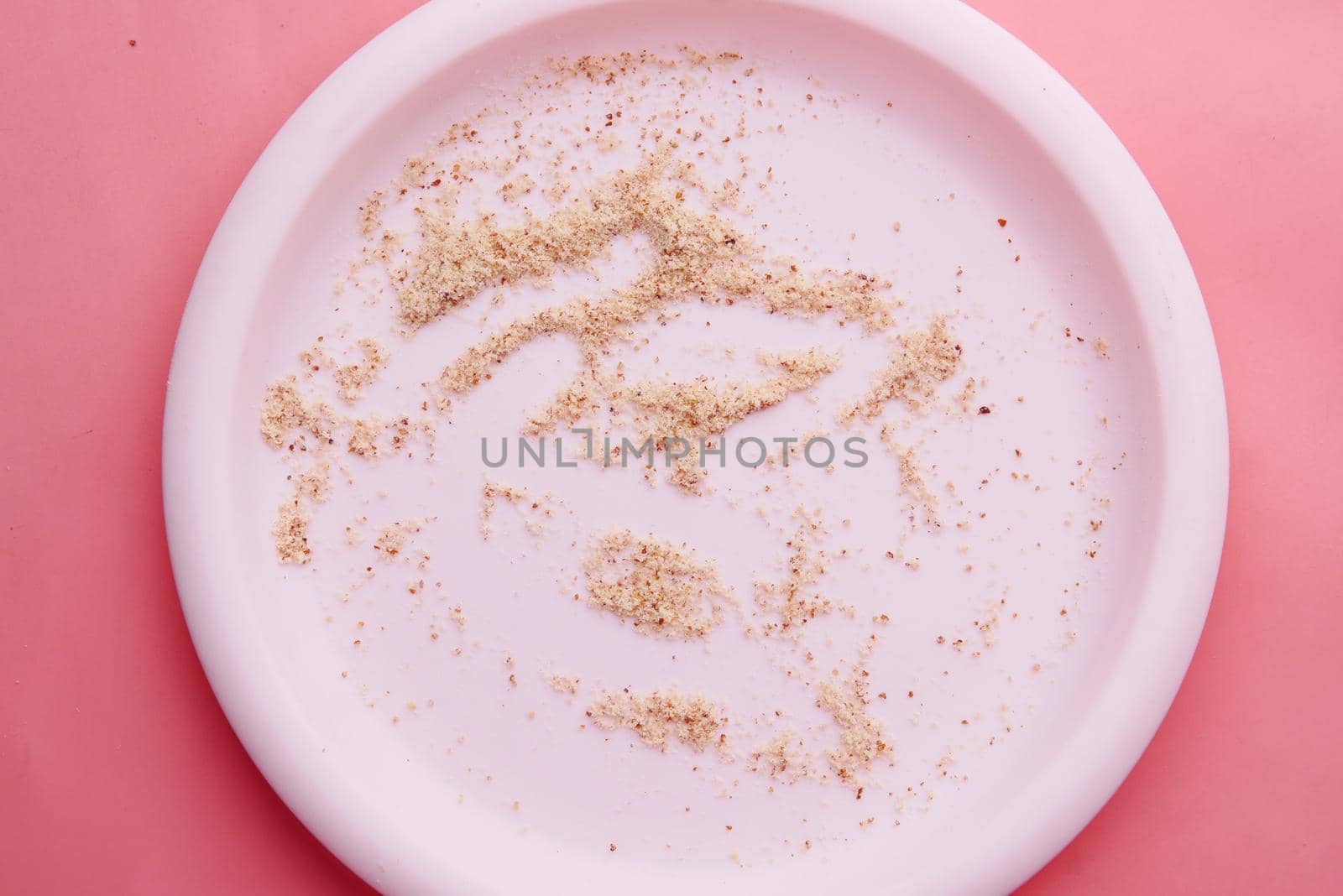 Empty plate after eating on table ,