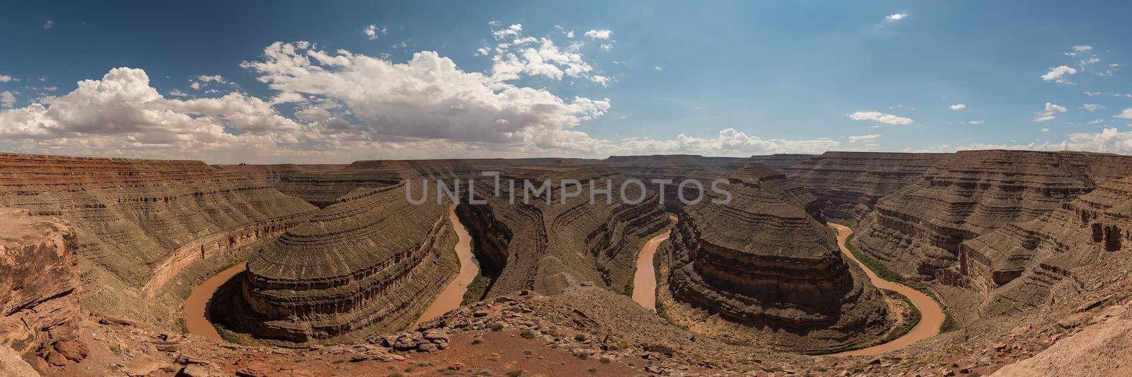 Utah Deadhorse point state park panorama of double horseshoe bend by jyurinko