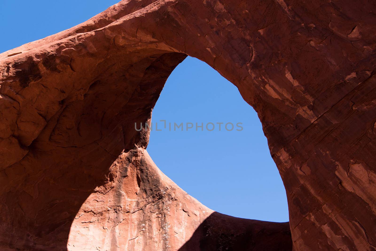 Arch hole close up in Monument Valley